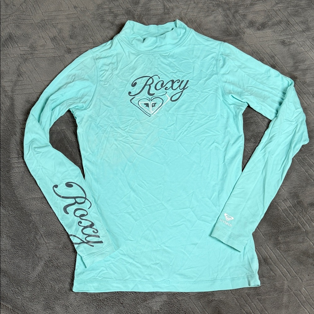 Roxy Rash Guard Swim Shirt Long Sleeve UV Tech Size 8